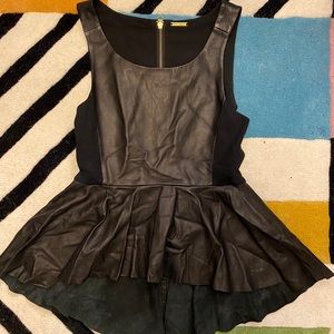Black peplum top